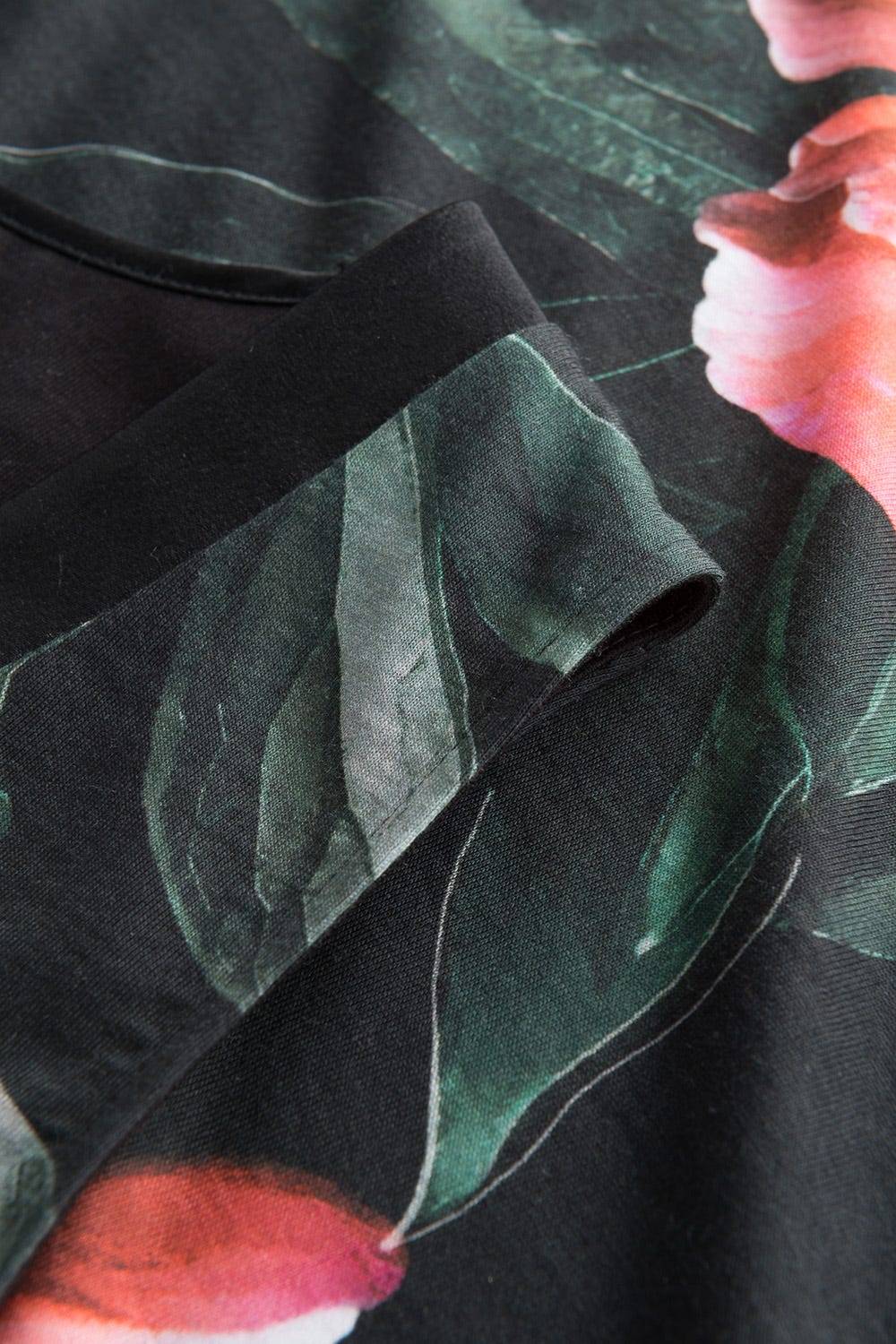 Rösch Nachtkleid im eleganten Blumendruck V-Ausschnitt Ärmellos Baumwolle/Modal Kostenloser Versand