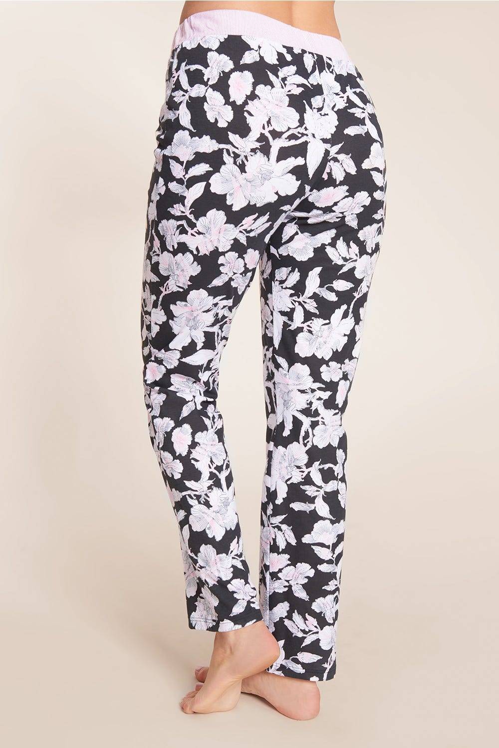Rösch Pyjama mit Blütendruck 3/4-Ärmel 100% Baumwolle Sonderangebot
