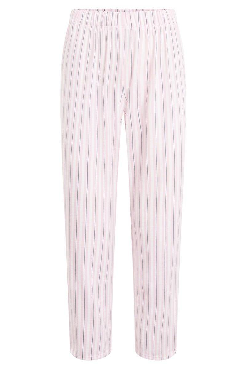Rösch Basic 7/8-Pyjamahose im Streifendruck Rosa-Grau Preisnachlass