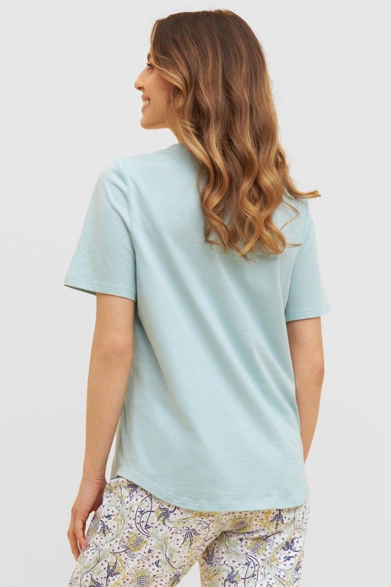 Rösch Basic T-Shirt mit Zierstichen Pyjamashirt Mix &amp; Match 1884801 Exklusive Angebote