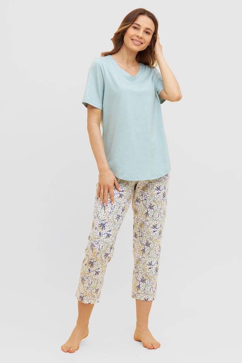 Rösch Basic T-Shirt mit Zierstichen Pyjamashirt Mix &amp; Match 1884801 Exklusive Angebote