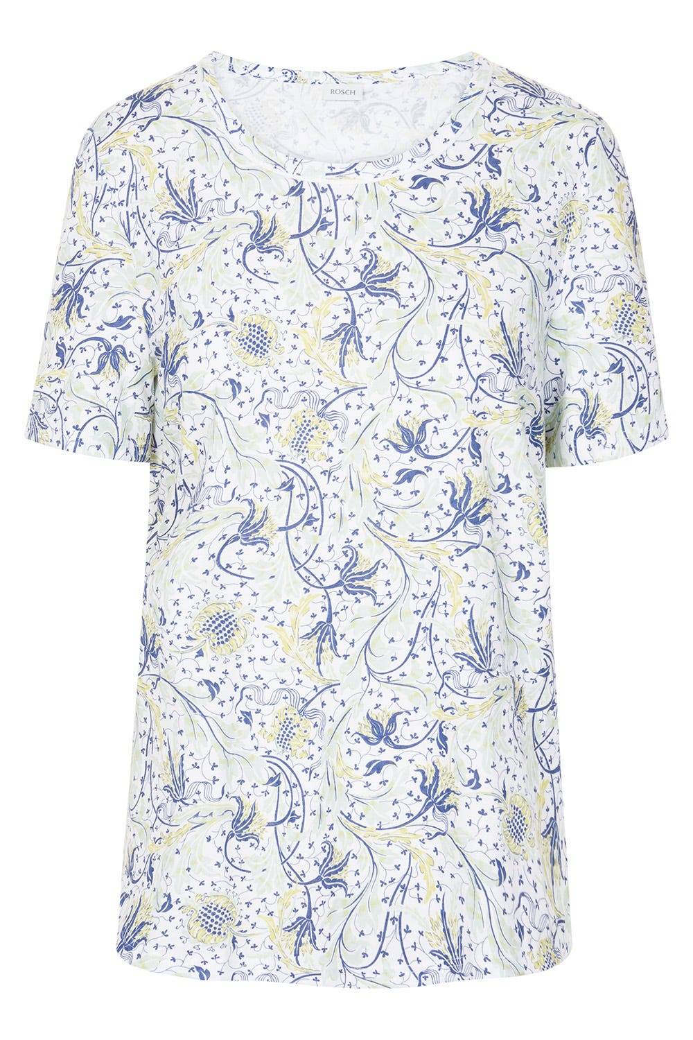 Rösch Basic T-Shirt Kurzarm im floralen Ornament-Print Mix &amp; Match 1884807 Blitzangebot