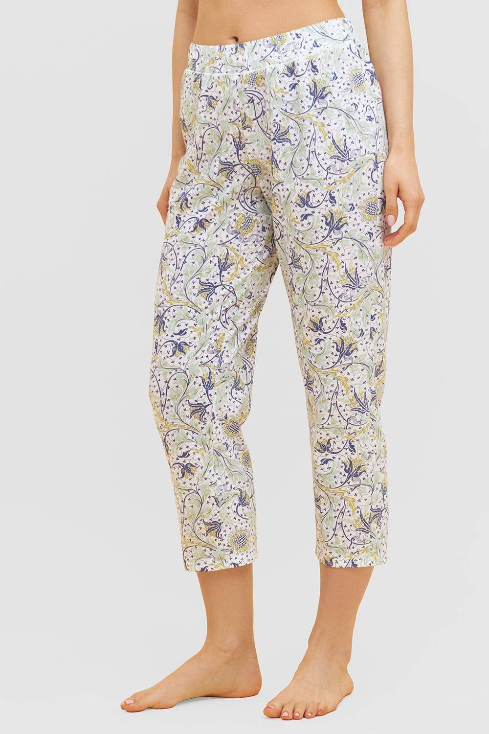 Rösch Basic 7/8-Pyjamahose im floralen Ornament-Print Mix &amp; Match 1884809 Bestseller