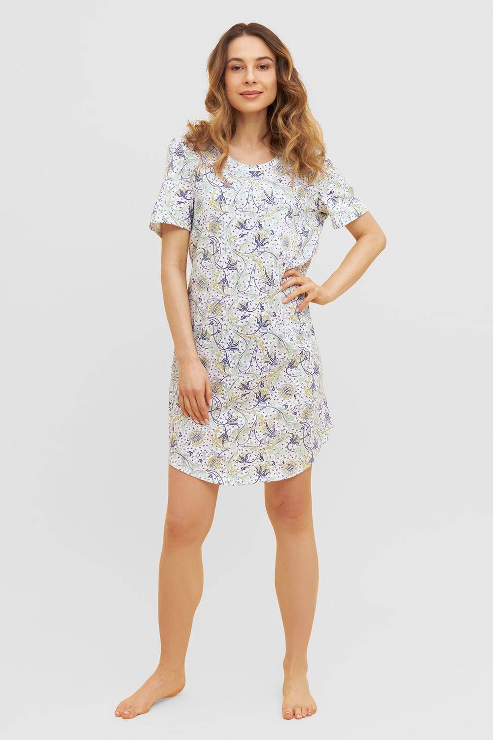 Rösch Basic Bigshirt Kurzarm im floralen Ornament-Print 1884811 Kauf eins, bekomm eins gratis