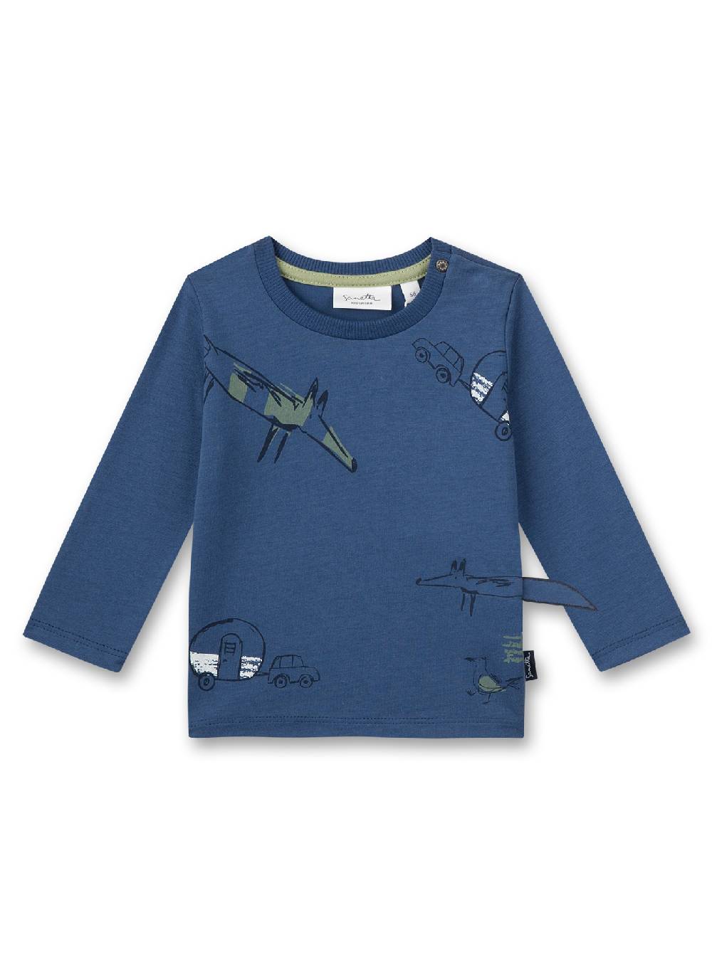 Sanetta Jungen-Langarmshirt Blau Super Sparpreis