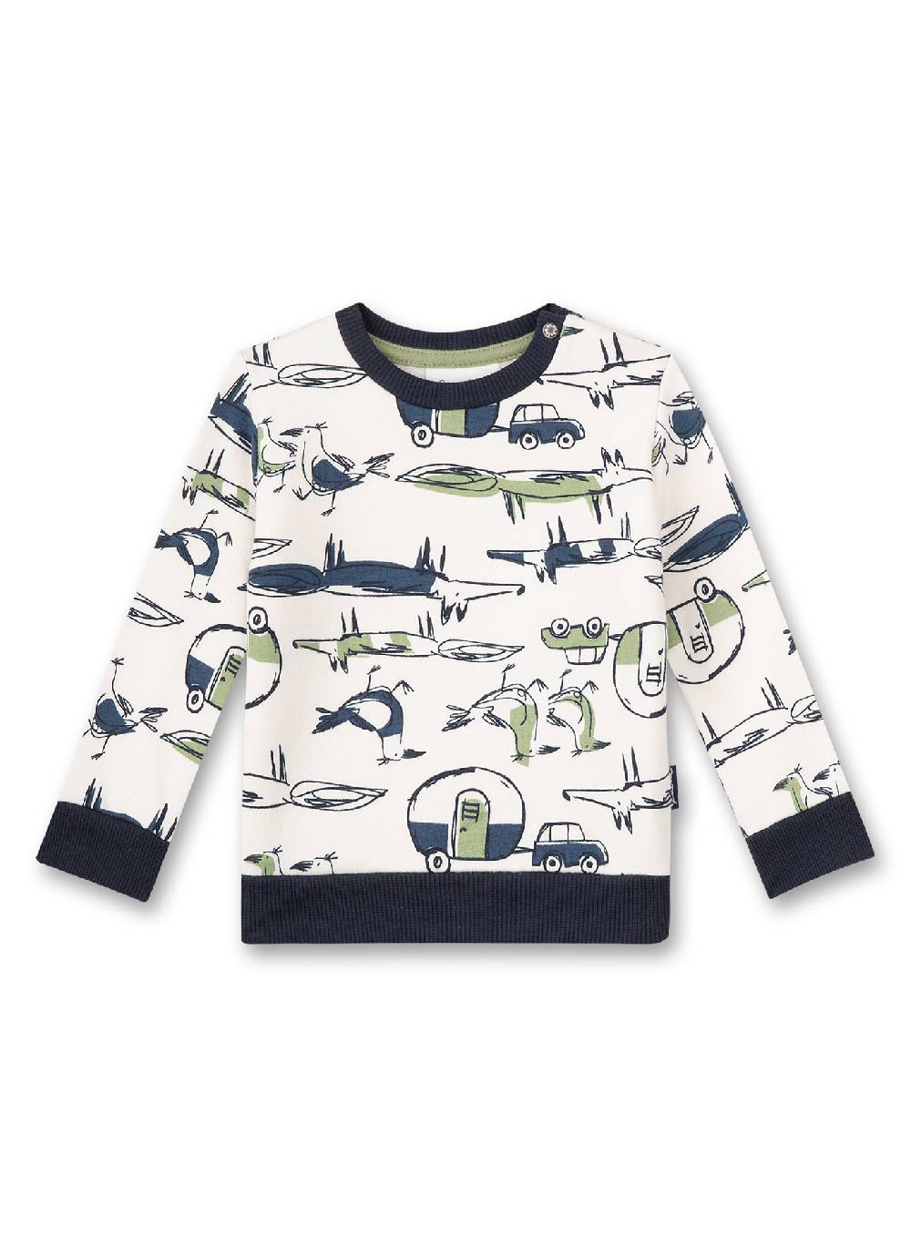 Sanetta Jungen-Sweathsirt Off-White Letzte 2 Tage