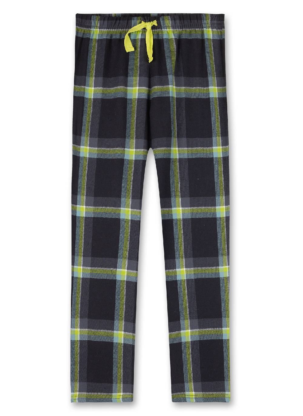 Sanetta Jungen-Pyjamahose Dunkelgrau kariert Auslauf