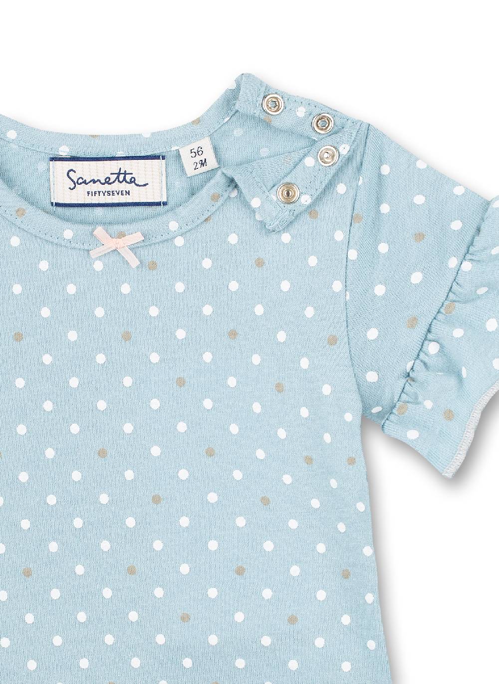 Sanetta Mädchen T-Shirt Hellblau Dots-Allover Fluffy Duckling Tiefpreis
