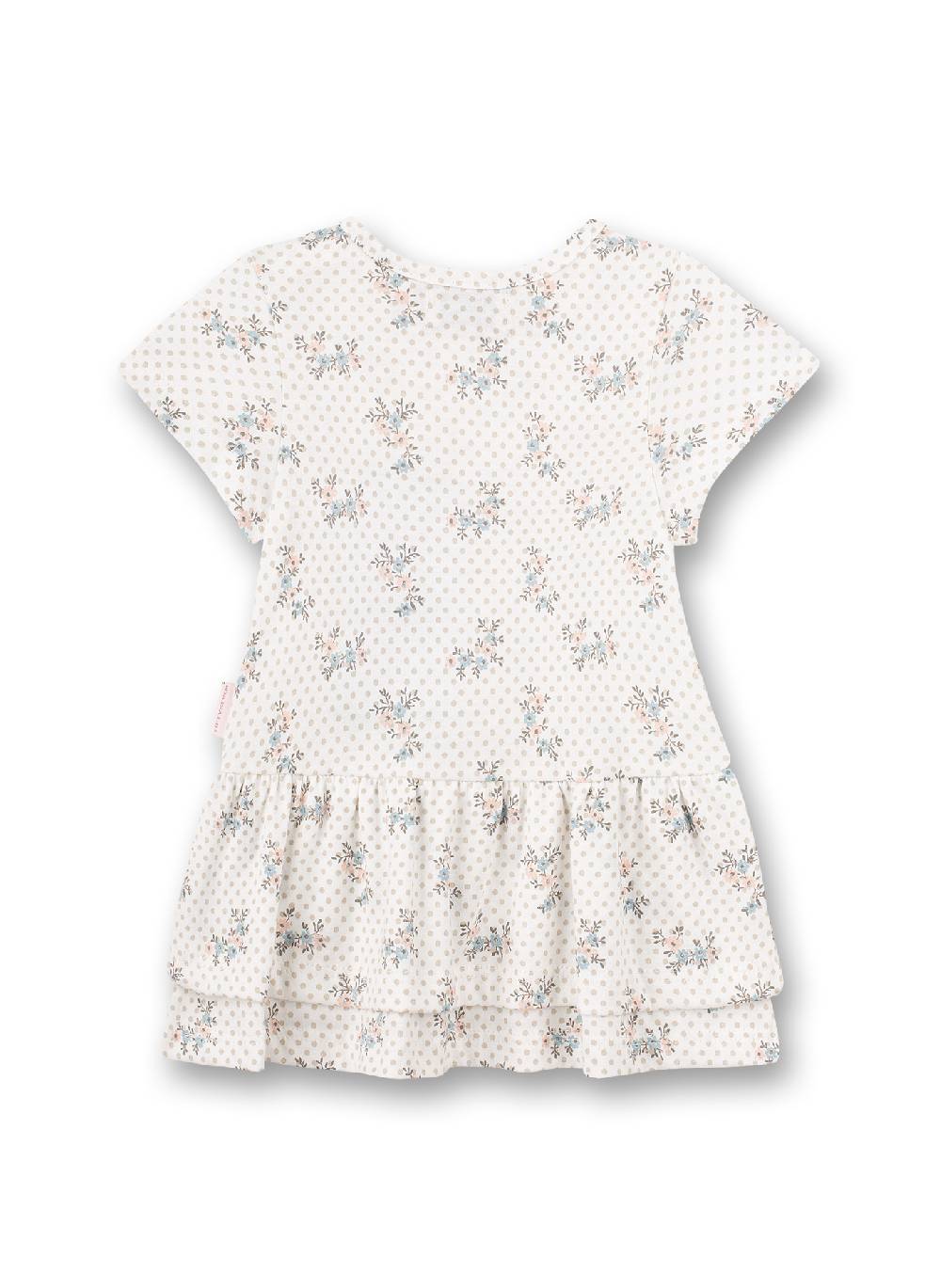 Sanetta Mädchen-Kleid Off-White Dots-Allover Fluffy Duckling Begrenzte Freigabe