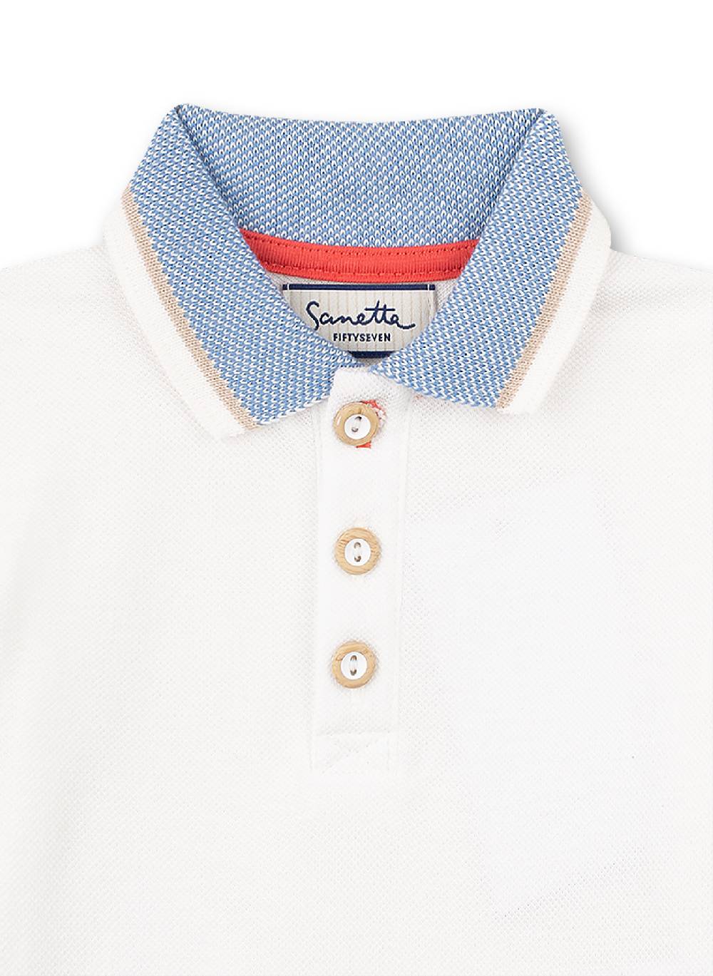Sanetta Jungen-Poloshirt Off-White Little Lobster Letzte 2 Tage
