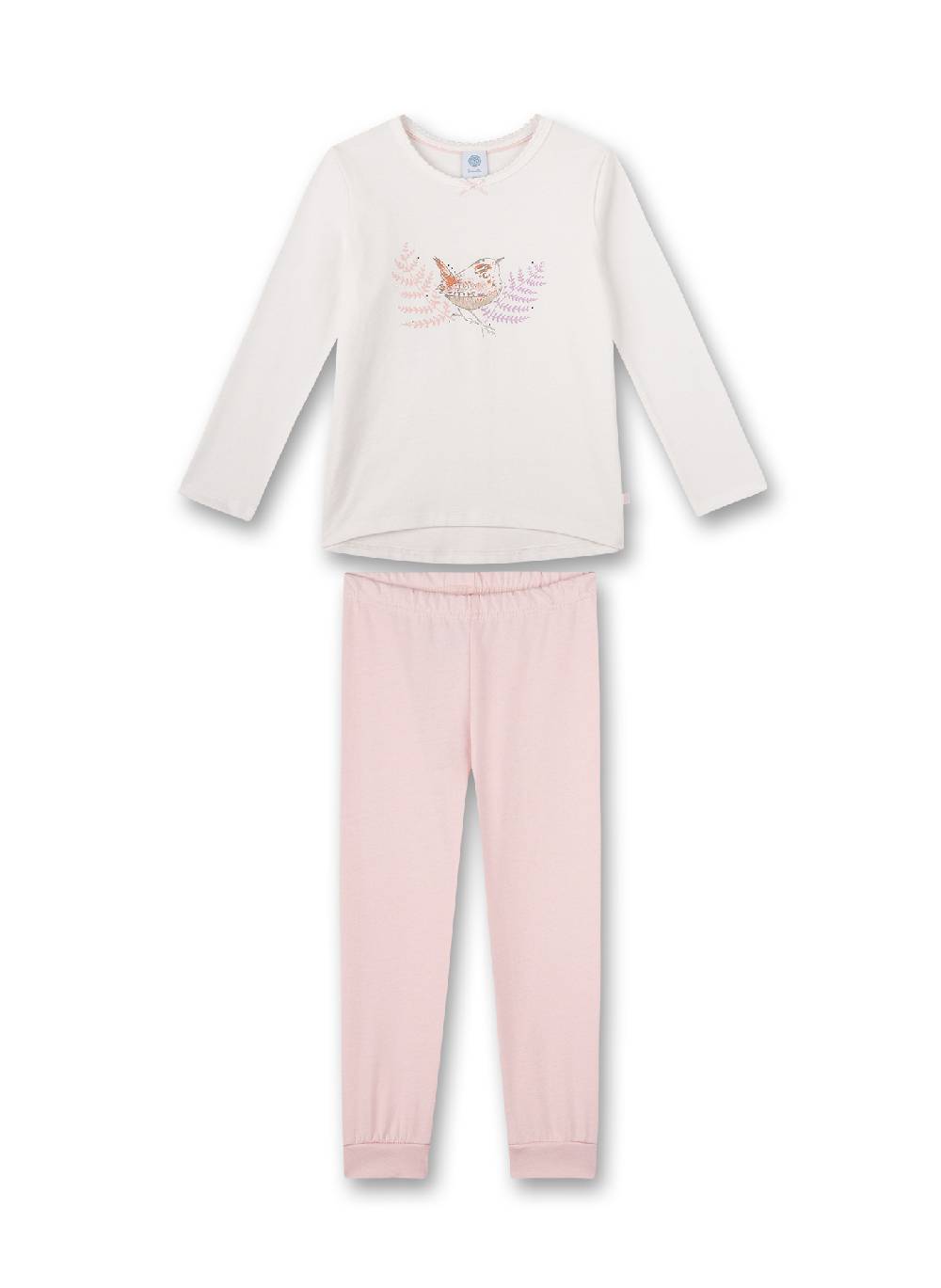 Sanetta Mädchen-Schlafanzug lang Off-White
