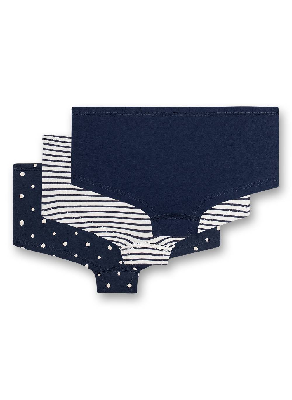 Sanetta Mädchen-Pantys (Dreierpack) Dunkelblauer Dots-Allover und Dunkelblau Nur für heute