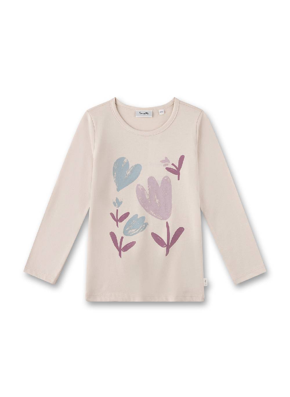 Sanetta Mädchen-Langarmshirt Beige