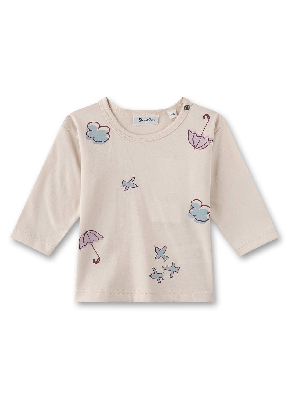 Sanetta Mädchen-Langarmshirt Beige