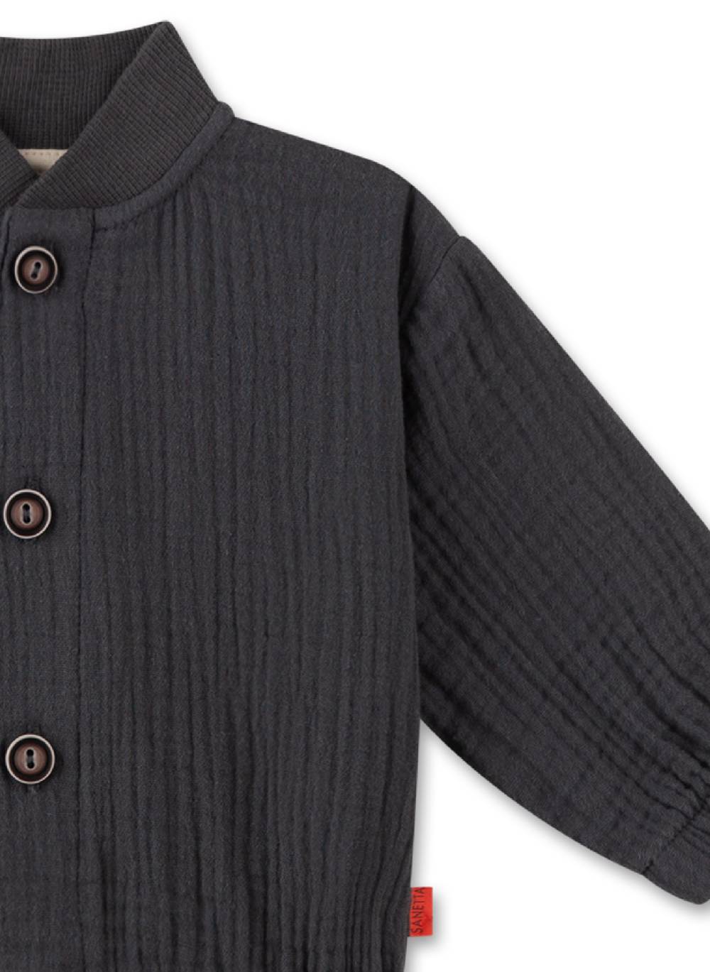 Sanetta Jungen-Jacke Grau aus Musselin Tiefpreis