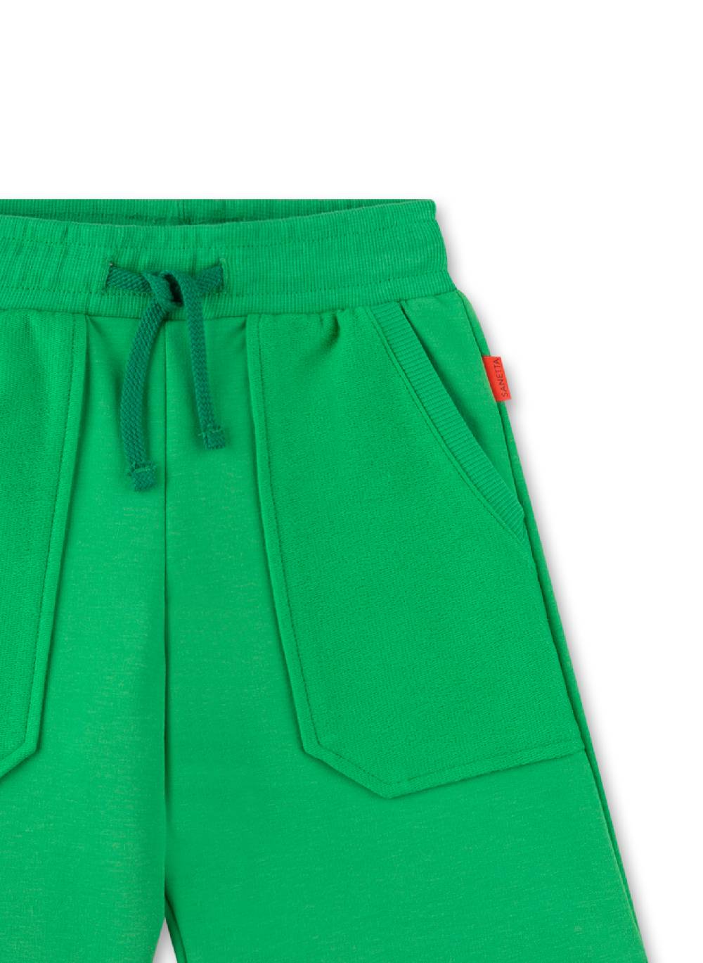 Sanetta Jungen-Sweatshorts Grün Sonderangebot der Fabrik