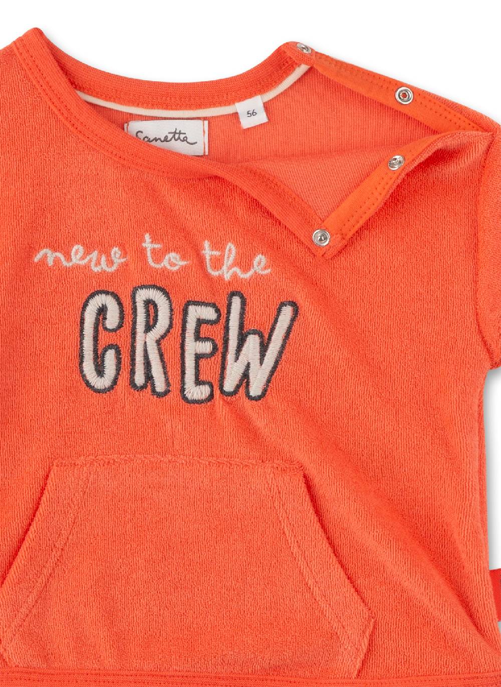 Sanetta Jungen-Sweatshirt kurzarm Orange aus Frottee Bis zu 55% Rabatt