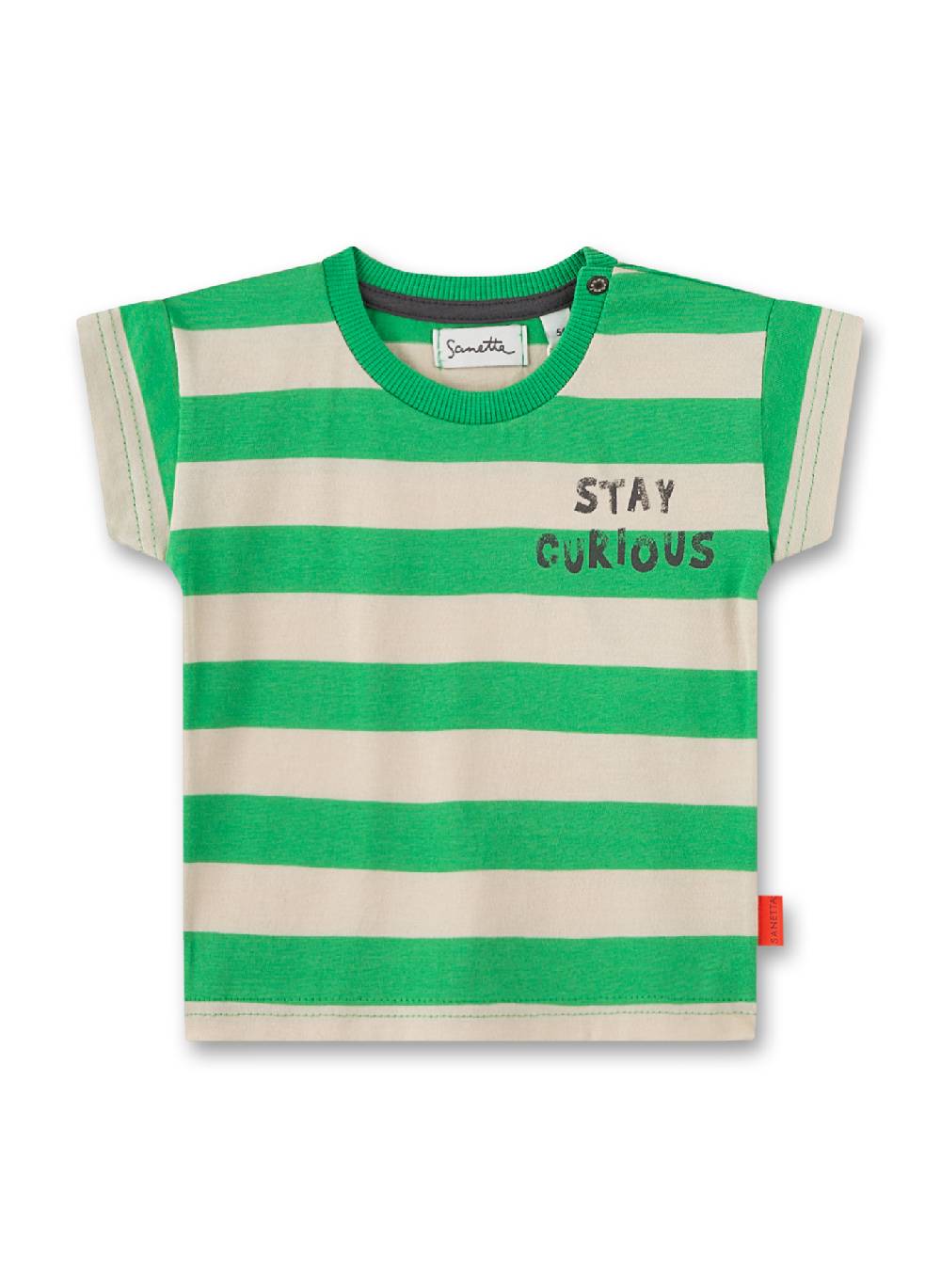 Sanetta Jungen T-Shirt Grün gestreift Riesige Rabatte