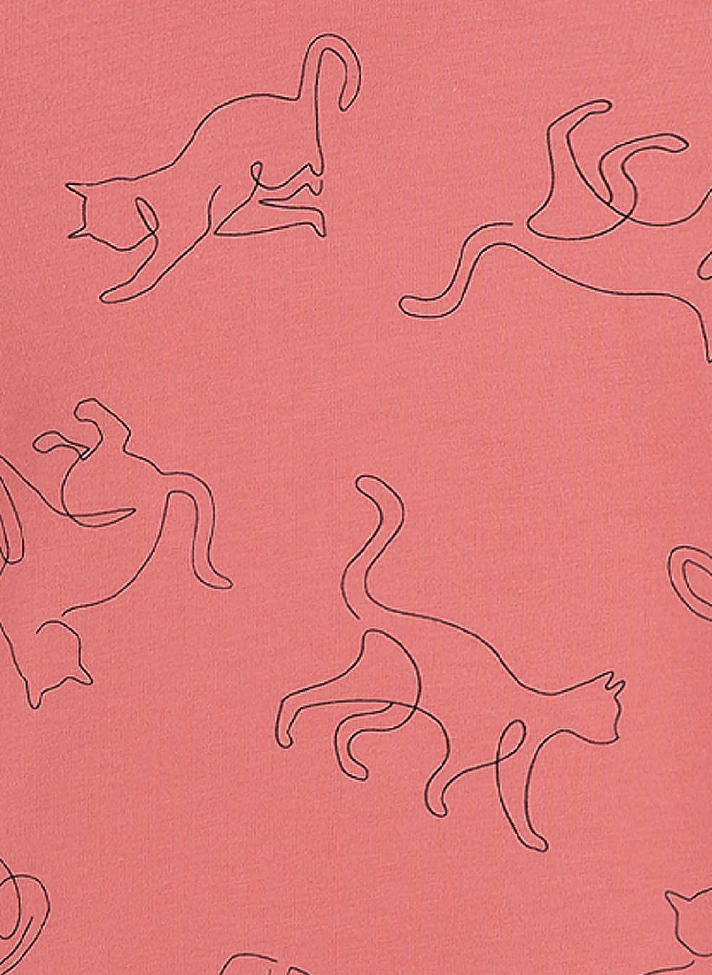 Sanetta Mädchen-Schlafanzug Rosa Fancy Cat Cyber Monday