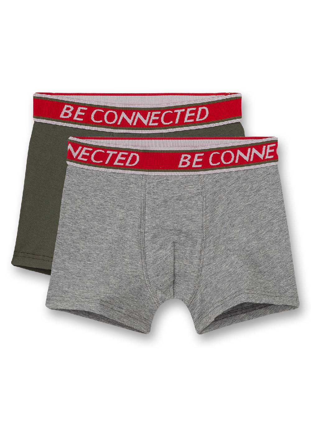 Sanetta Jungen-Shorts (Doppelpack) Graumelange und Khaki