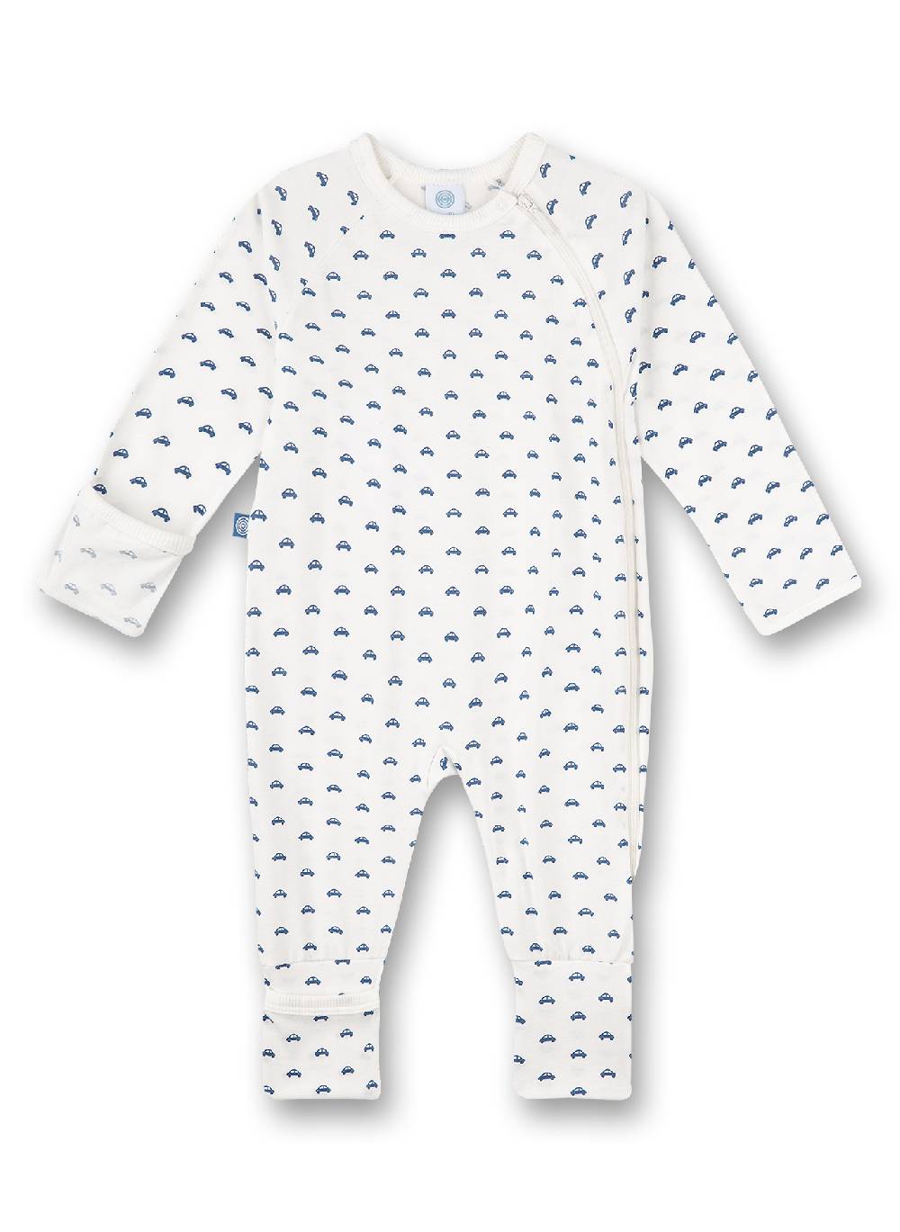 Sanetta Jungen-Overall Weiß Auto-Allover Schlussverkauf