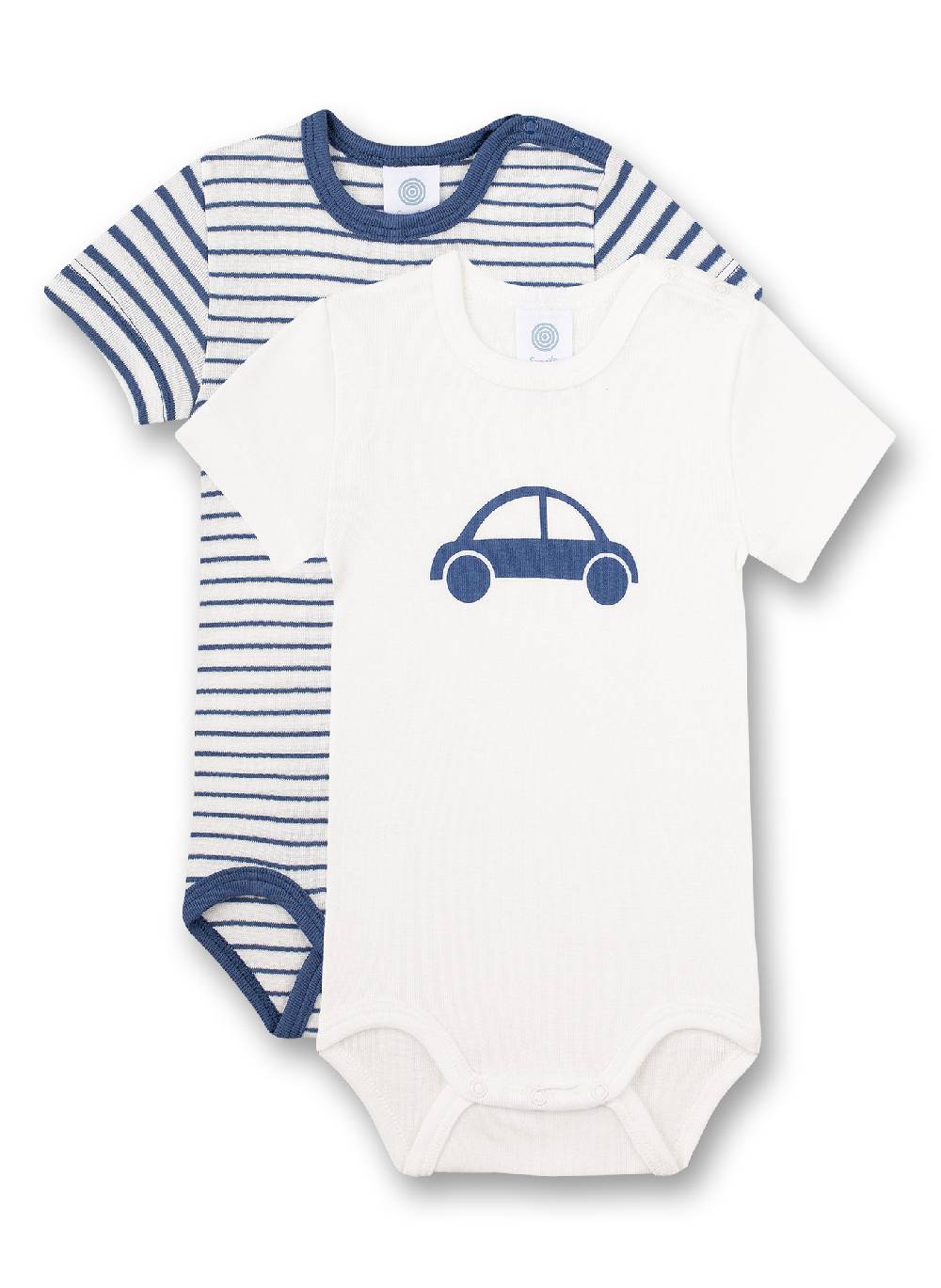 Sanetta Body halbarm (Doppelpack) Weiß und Blau Ringel Blitzverkäufe