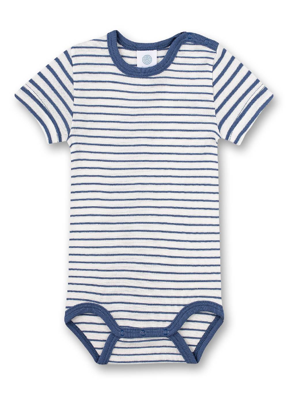 Sanetta Body halbarm (Doppelpack) Weiß und Blau Ringel Blitzverkäufe