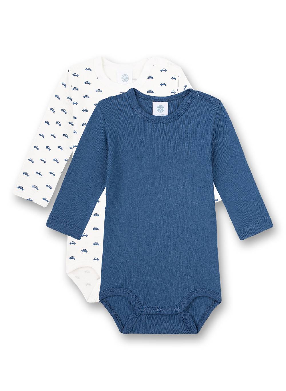 Sanetta Body langarm (Doppelpack) Weiß und Blau Limitierter Zeitrabatt