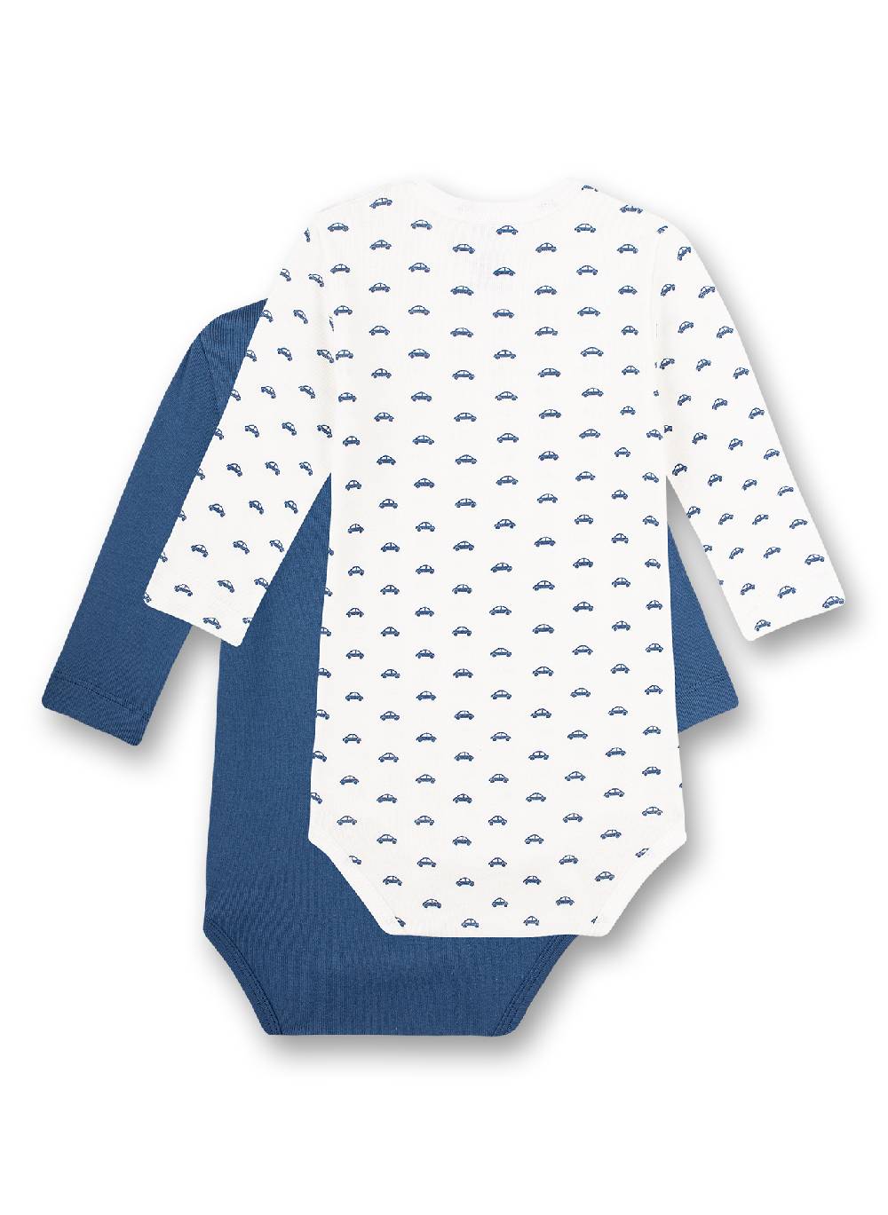Sanetta Body langarm (Doppelpack) Weiß und Blau Limitierter Zeitrabatt