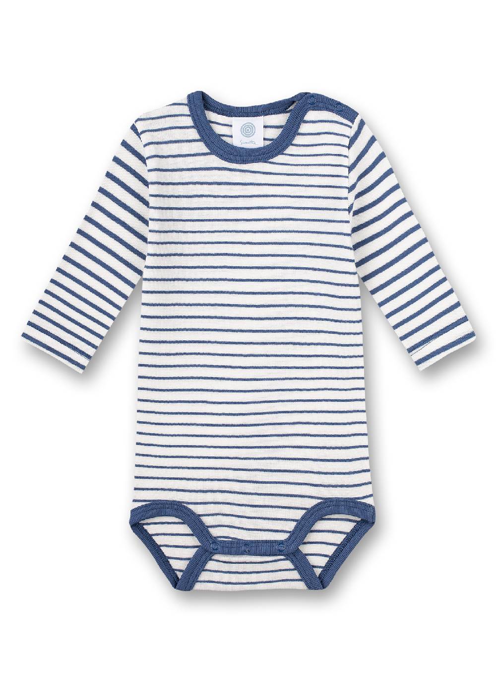 Sanetta Body langarm Blau Ringel