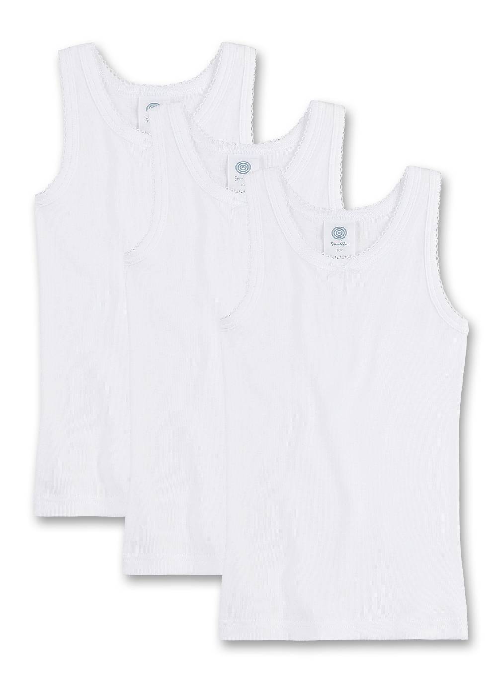 Sanetta Mädchen-Unterhemd (Dreierpack)