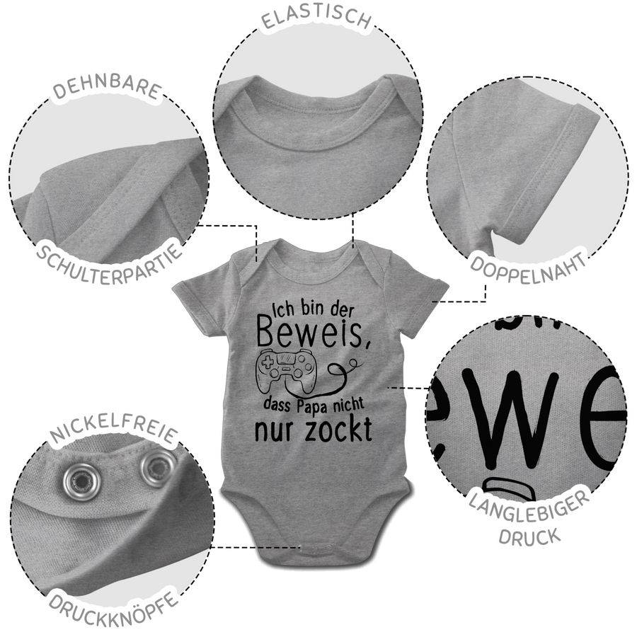 Shirtracer Ich bin der Beweis, dass Papa nicht nur zockt: T-Shirt Rucksack Shirtracer Top Angebot