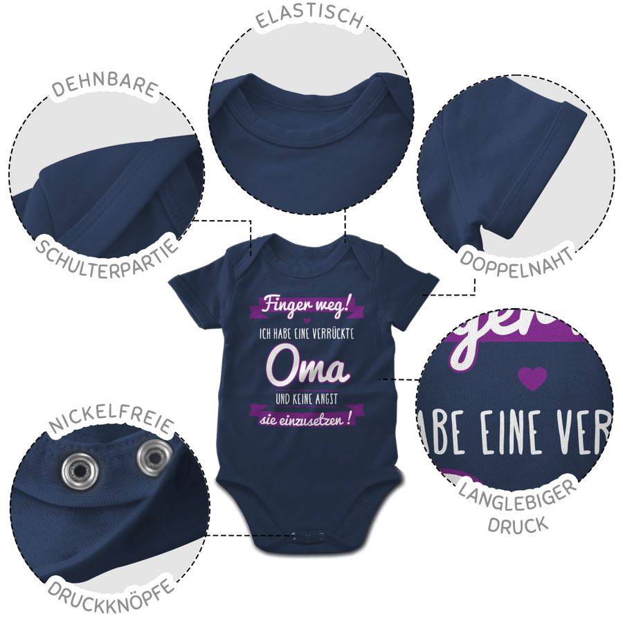 Shirtracer Ich habe eine verrückte Oma Lila Shirts & Mehr Shirtracer Exklusive Angebote