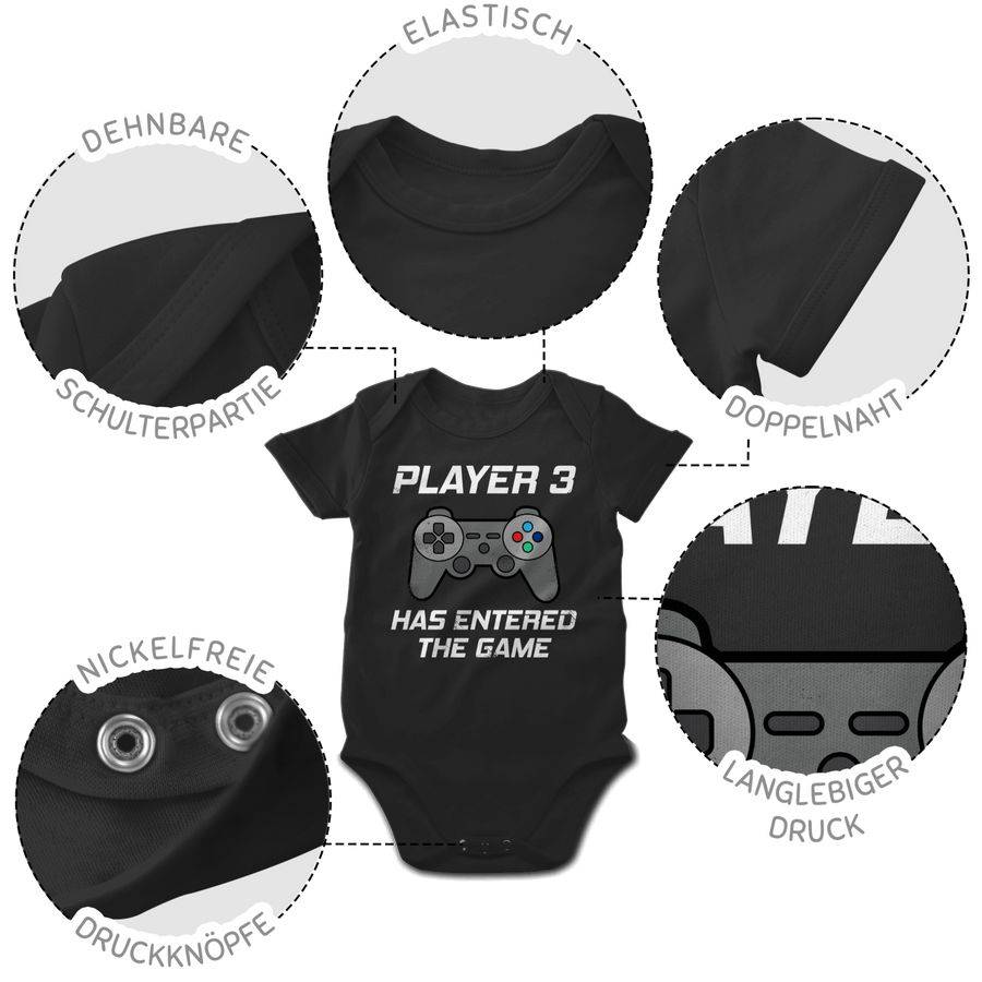 Shirtracer Player 3 has entered the game Controller grau: T-Shirt Rucksack Shirtracer Zeitbegrenzte Promotion