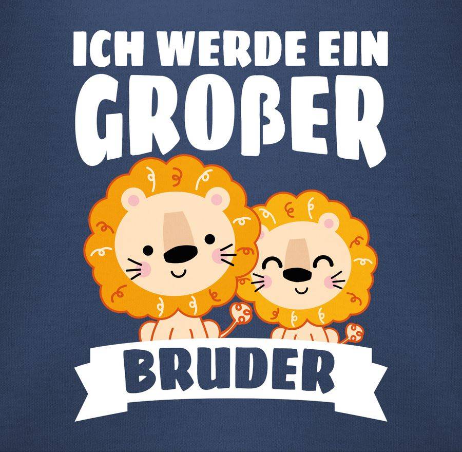 Shirtracer Ich werde ein großer Bruder mit Löwen - weiß: Tshirt Turnbeutel Shirtracer Bis zu 60% Rabatt