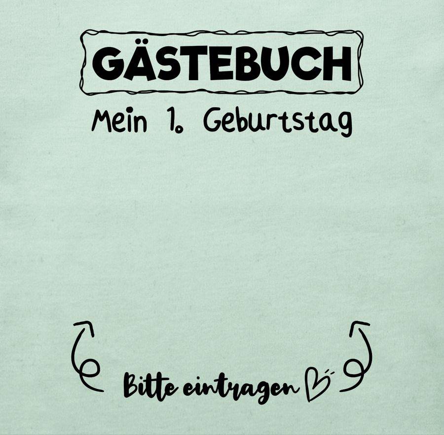Shirtracer Gästebuch Mein erster Geburtstag schwarz Shirts & Mehr Shirtracer Vierteljährliche Förderung