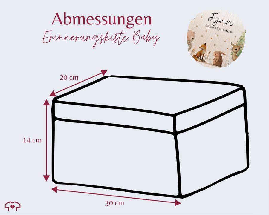 Shirtracer Baby Geschenk Erinnerungsbox Waldtiere Holzkiste zur Geburt Personalisiert mit Shirtracer Bis zu 55% Rabatt