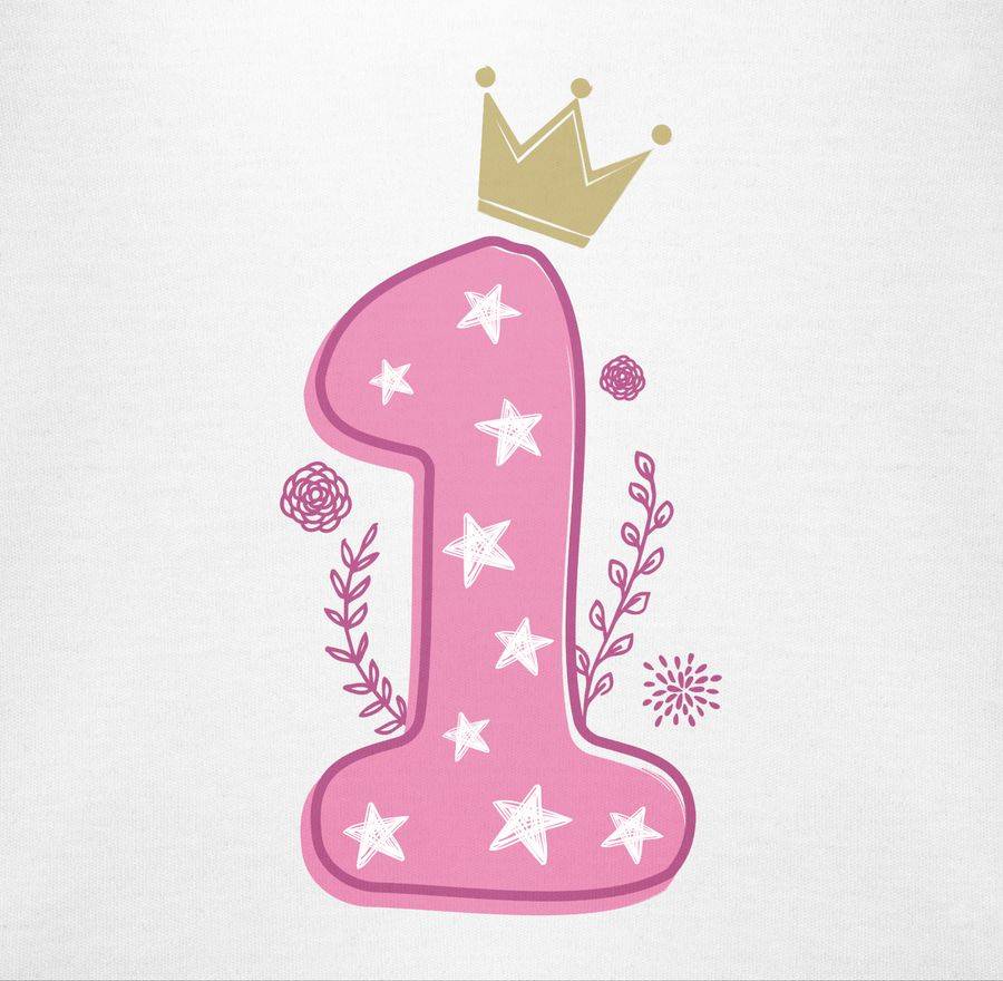Shirtracer Erster Mädchen Krone Sterne Shirts & Mehr Shirtracer Nur noch ein Tag übrig