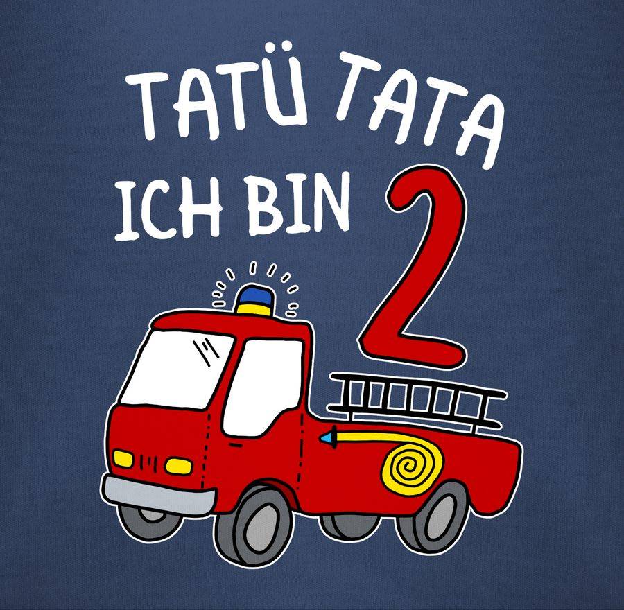 Shirtracer Tatü Tata Ich bin zwei Feuerwehrauto Shirts & Mehr Shirtracer Fabrik Onlineshop