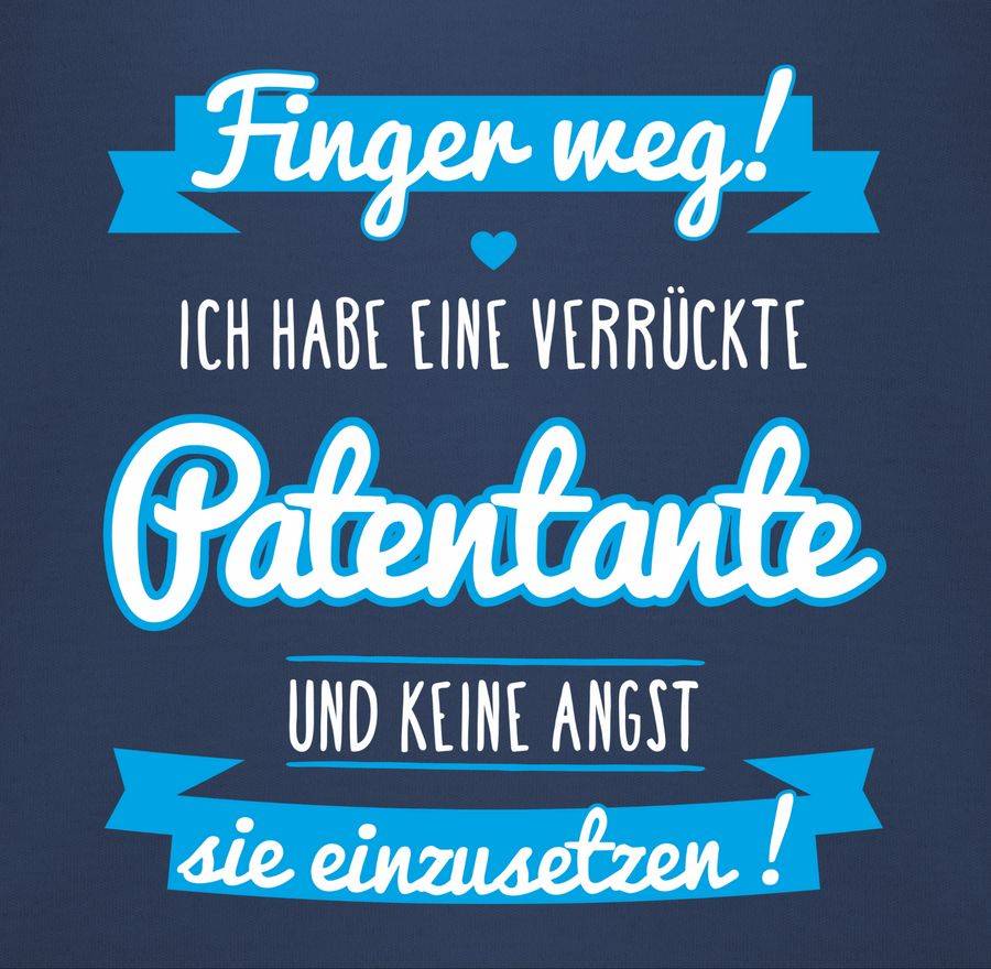 Shirtracer Ich habe eine verrückte Patentante blau: T-Shirt Turnbeutel Shirtracer Versandkostenfrei