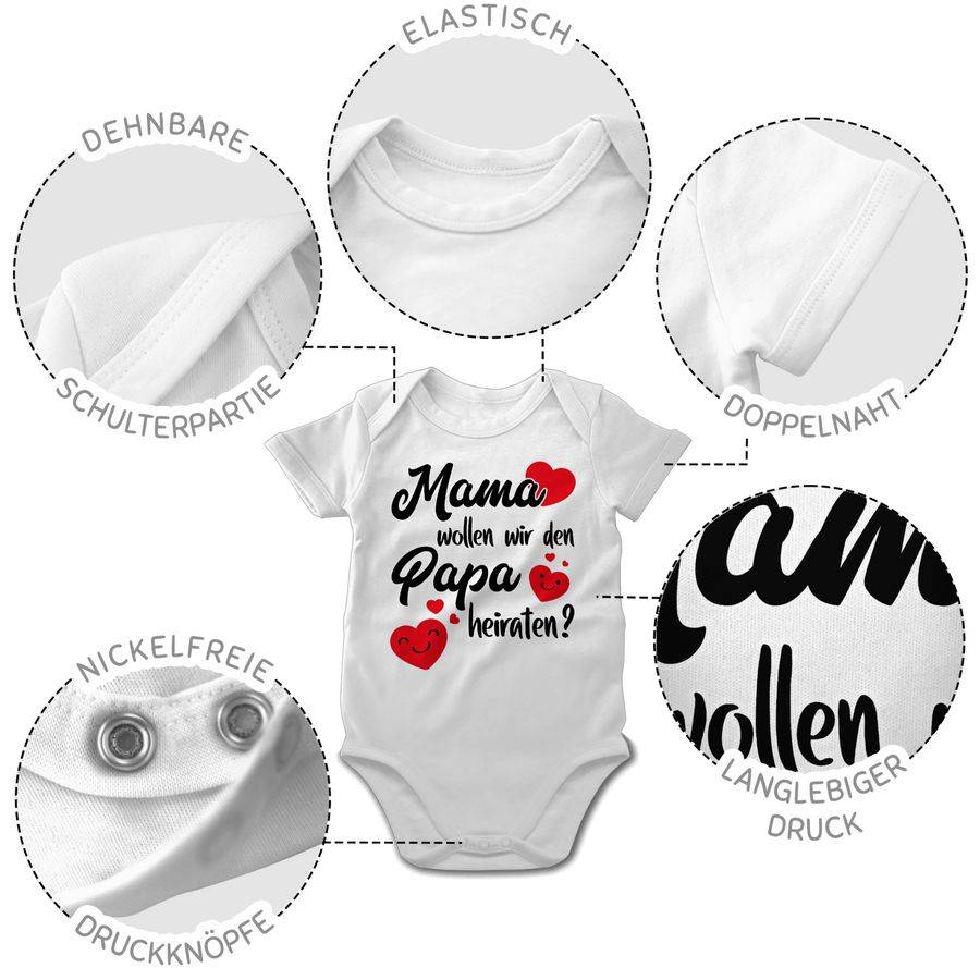 Shirtracer Mama wollen wir Papa heiraten Herzen Shirts & Mehr Shirtracer Begrenztes Angebot