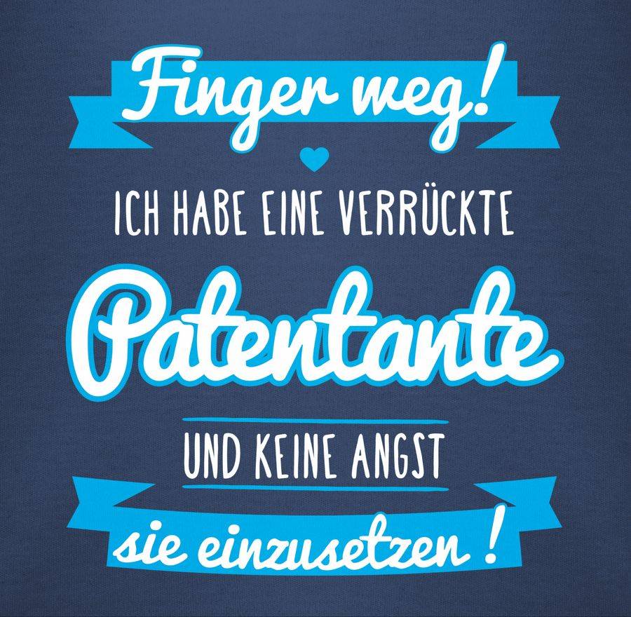 Shirtracer Ich habe eine verrückte Patentante blau: T-Shirt Turnbeutel Shirtracer Online Shopping