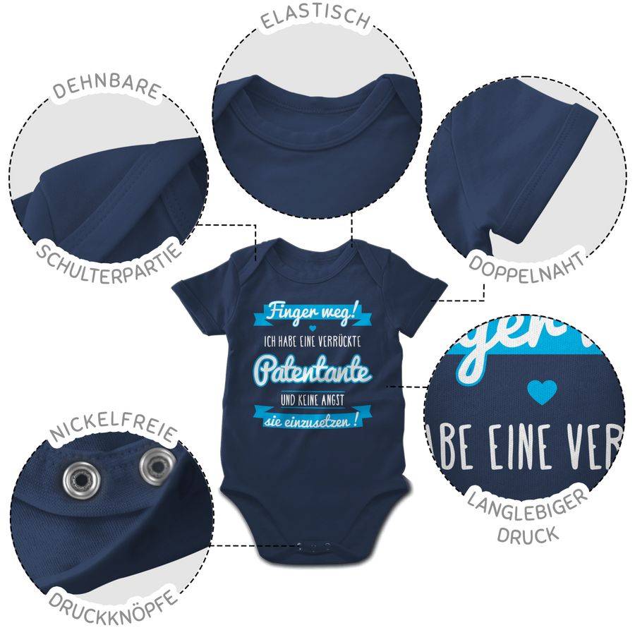 Shirtracer Ich habe eine verrückte Patentante blau: T-Shirt Turnbeutel Shirtracer Online Shopping