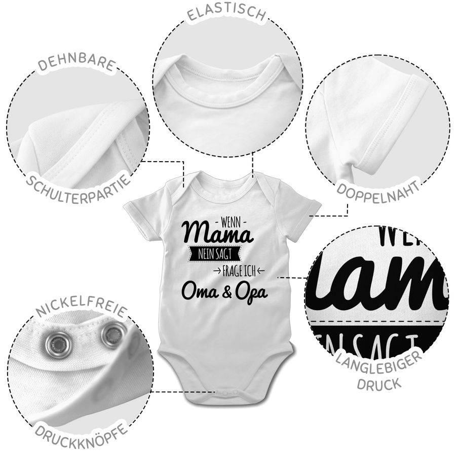 Shirtracer Wenn Mama nein sagt frag ich Oma und Opa Shirts & Mehr Shirtracer Exklusive Angebote