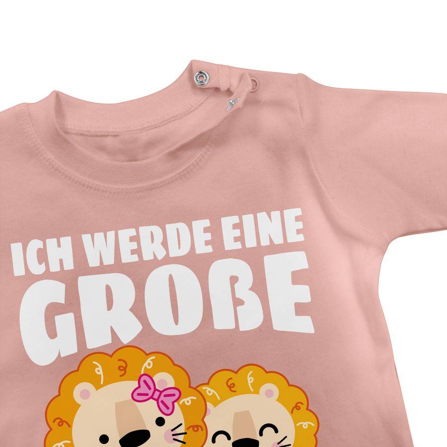 Shirtracer Ich werde eine große Schwester mit Löwen - weiß: T-Shirt Rucksack Shirtracer Blitzangebot