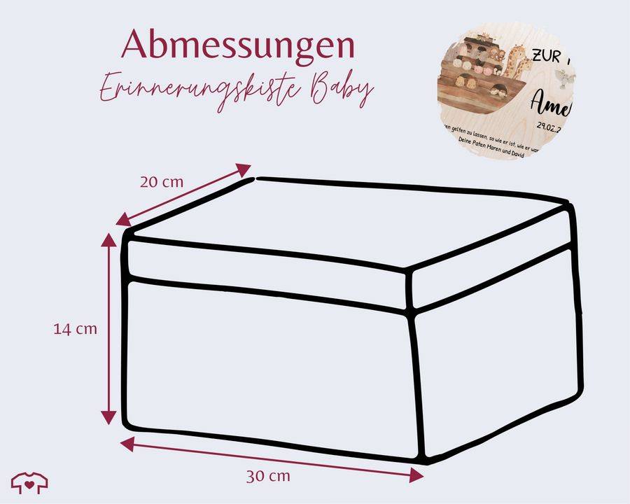 Shirtracer Zur Taufe mit Spruch Arche Noah Erinnerungskiste Taufe Shirtracer Neuheiten