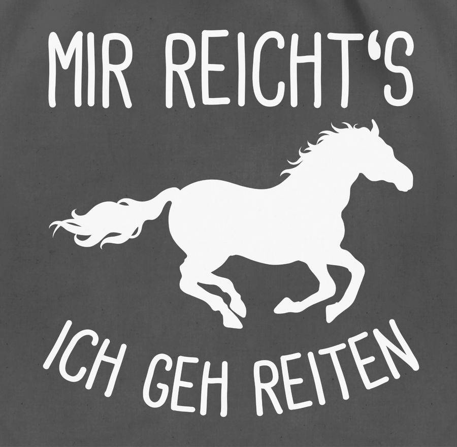 Shirtracer Mir reichts ich geh Reiten mit Pferd: T-Shirt Gym Bag Shirtracer Tägliche Deals