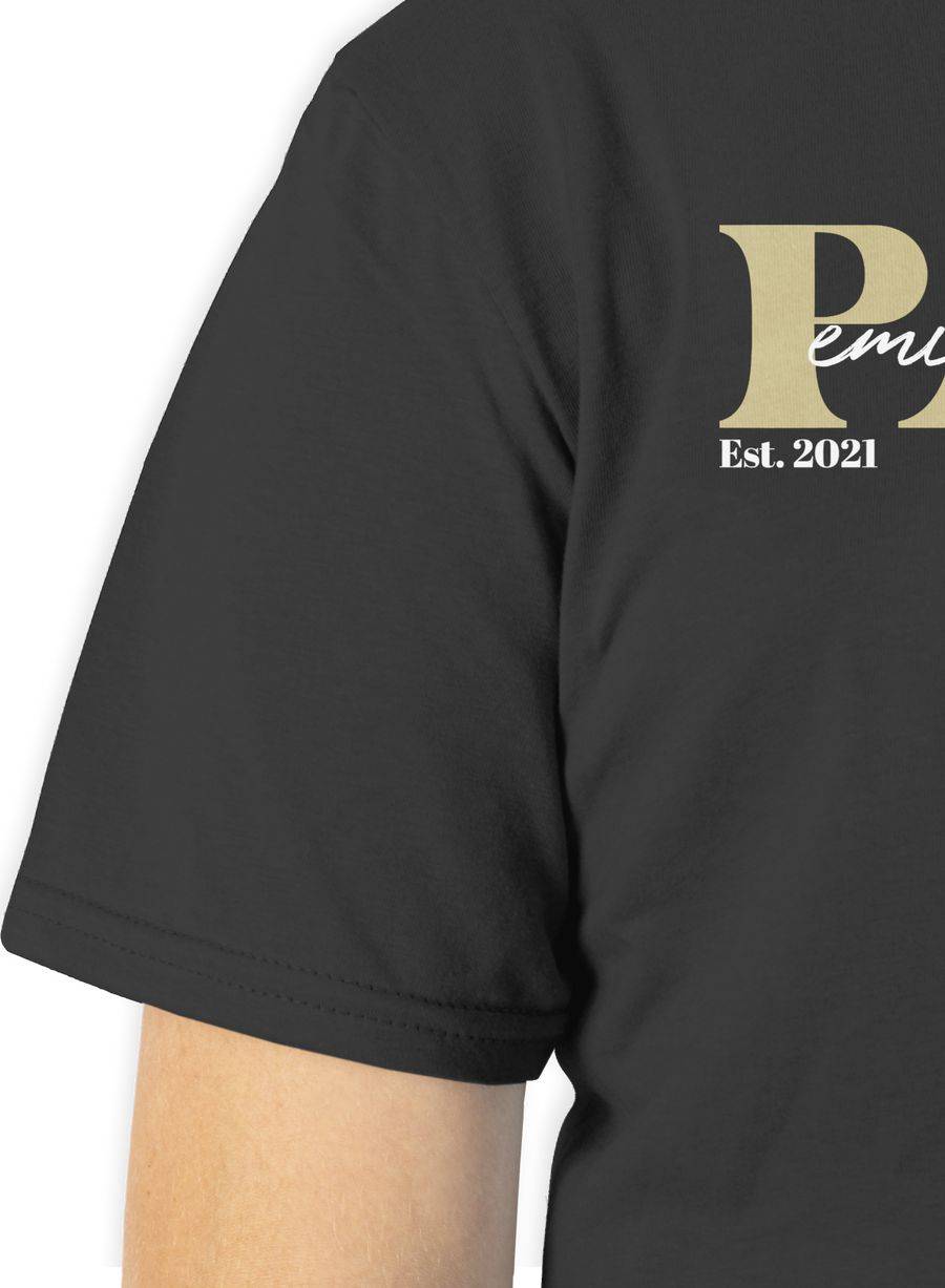 Shirtracer PAPA Geschenk mit Namen Kinder Datum Geburtsjahr Weihnachten Geburtstag: T-Shirt Shirtracer Letzte 3 Tage