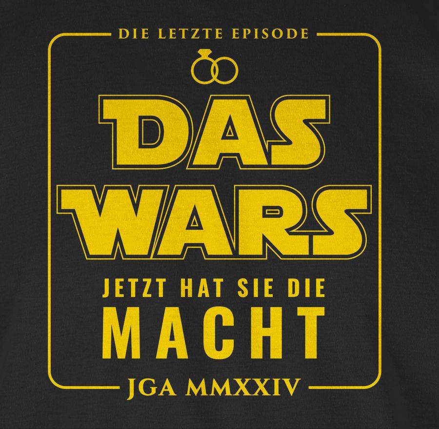 Shirtracer JGA 2024 Das Wars Jetzt hat sie die Macht: T-Shirt Gym Bag Shirtracer Schlussverkauf