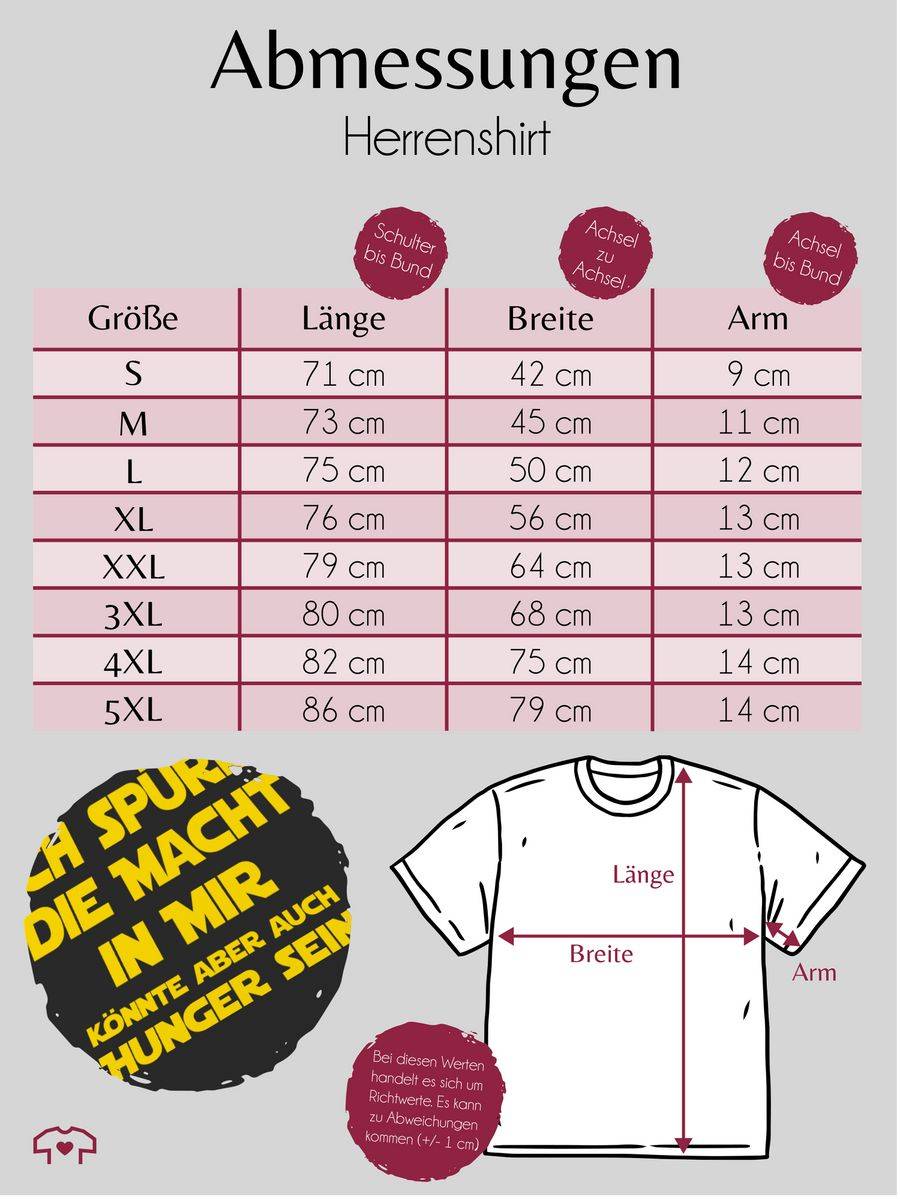 Shirtracer Ich spüre die Macht in mir Könnte aber auch Hunger sein: Tshirt Gym Bag Shirtracer Begrenztes Angebot